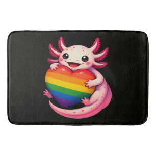 Regenboog Axolotl Hart Pride Amfibie Badmat
