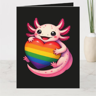 Regenboog Axolotl Hart Pride Amfibie Kaart