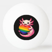 Regenboog Axolotl Hart Pride Amfibie Pingpongbal (Voorkant)