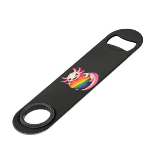 Regenboog Axolotl Hart Pride Amfibie Speed Flessenopener