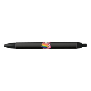 Regenboog Axolotl Hart Pride Amfibie Zwarte Inkt Pen