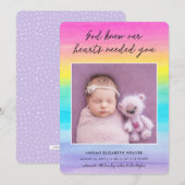 Regenboog Baby | God wist het duister | Fotogeboor Aankondiging (Voorkant / Achterkant)
