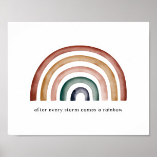 Regenboog Baby - Na elk storm komt er een regenboo Poster