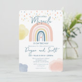 Regenboog Baby Pastel Wolken Boho Regendruppels Do Kaart (Staand voorkant)