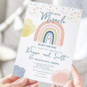 Regenboog Baby Pastel Wolken Boho Regendruppels Do Kaart