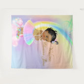 Regenboog Baby shower Achtergrond Banner Afrikaans Wandkleed (Voorkant (horizontaal))