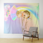 Regenboog Baby Shower Achtergrond Banner Blond Mei Wandkleed (In Situ (horizontaal))