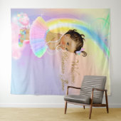 Regenboog Baby Shower Achtergrond Banner Etnische  Wandkleed (In Situ (horizontaal))