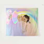 Regenboog Baby Shower Achtergrond Banner Etnische  Wandkleed (Voorkant (horizontaal))