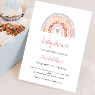 Regenboog Baby Shower Boek Verzoek Luiers Raffle Kaart