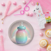 Regenboog Baby shower Borden Papieren Bordje (Feest)