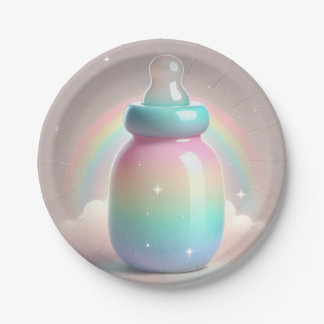 Regenboog Baby shower Borden Papieren Bordje