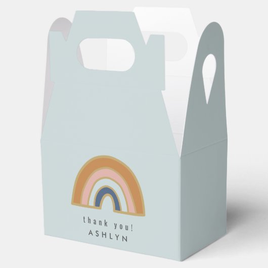 Regenboog Baby shower Dank u Bedankdoosjes (Geopend)