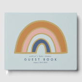  regenboog Baby shower Gastenboek (Voorkant)