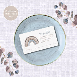Regenboog Baby Shower Luier Raffel Tickets Informatiekaartje