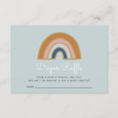  Regenboog Baby shower Luier Raffle Informatiekaartje (Voorkant)