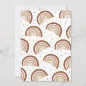 Regenboog Baby shower nodigen gedempte pastel rege Kaart (Achterkant)