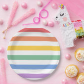 Regenboog Baby shower of Verjaardag Papieren Bordje (Feest)