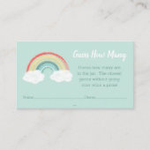 Regenboog Baby Shower Raadspel Informatiekaartje (Voorkant)