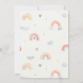 Regenboog baby shower uitnodiging (Achterkant)