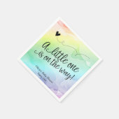 Regenboog Baby, Waterverf Baby shower Servet (Hoek)