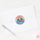 Regenboog baby zee schildpad stickers (Envelop)