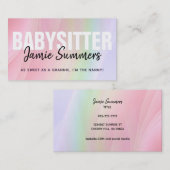  regenboog Babysitter-Visitekaartjes Visitekaartje (Voorkant / Achterkant)