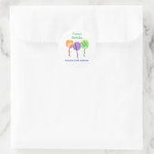 Regenboog ballon verjaardagsgunst label (Tas)