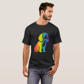 Regenboog Beagle Hond Liefhebbers T-shirt (Voorkant volledig)