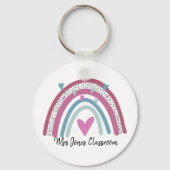 Regenboog bedank je leraar cadeau sleutelhanger (Achterkant)