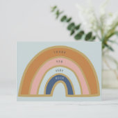 regenboog bedankkaarten save the date (Staand voorkant)