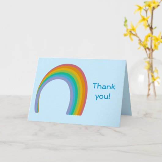 Regenboog bedankt kaarten (Gele Bloem)