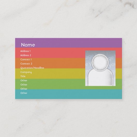 Regenboog - Bedrijfsleven Visitekaartje (Voorkant)