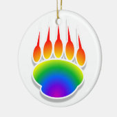 Regenboog Beer Klauwafdruk Keramisch Ornament (Links)