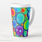 Regenboog Bellen Latte Mok (Rechterhoek)