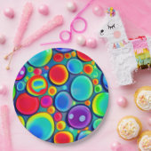 Regenboog Bellen Papieren Bordje (Feest)