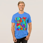 Regenboog Bellen Tri-Blend Shirt (Voorkant volledig)