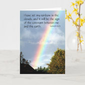 Regenboog belofte - Genesis 9 v 13 | WENSKAARTEN Kaart (Gele Bloem)
