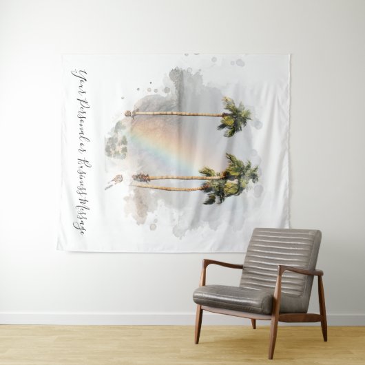 *~* Regenboog Berg EXOTISCHE TROPISCHE Palm AR11 Wandkleed (In Situ (horizontaal))