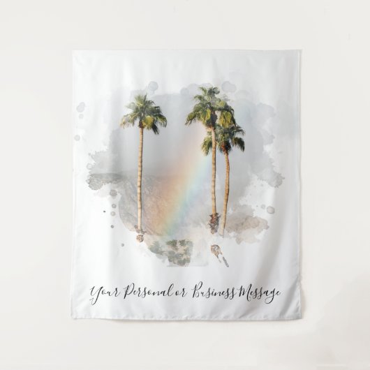 *~* Regenboog Berg EXOTISCHE TROPISCHE Palm AR11 Wandkleed (Voorkant)