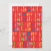 Regenboog Bestek Leuke Verjaardag Party Picnic Coo Kaart (Achterkant)