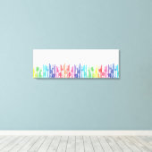 Regenboog Bestek Modern Transparant Minimalistisch Canvas Afdruk (Insitu (Houten vloer))