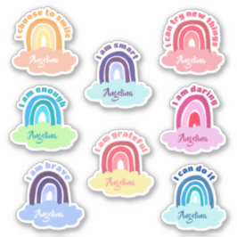 Regenboog Bevestiging Naam Custom-Cut Vinyl Sticke Sticker