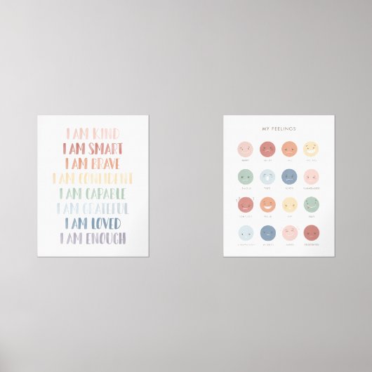 Regenboog Bevestigingen en Gevoelens Klaslokaal De Muurkunst Sets (Voorkant)