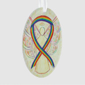 Regenboog Bewustzijnslint Engel Ornament Hanger (voorkant)