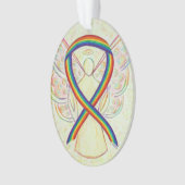 Regenboog Bewustzijnslint Engel Ornament Hanger (voorkant)