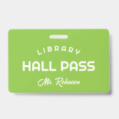 regenboog bibliotheekpas voor schoolklas badge (Achterkant)
