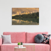 Regenboog bij Cascade Ponds Canvas Afdruk (Insitu (Woonkamer))