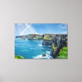 Regenboog bij Cliff's of Mother Landscape Canvas Afdruk