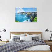 Regenboog bij Cliff's of Mother Landscape Canvas Afdruk (Insitu (Slaapkamer))
